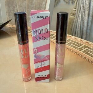 Holo Shine Lip Cream Set - Pink, Orange, and Clear Lipgloss